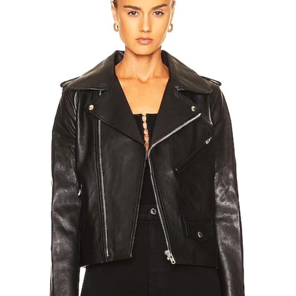 Brand New Helmut Lang Black Leather Biker Jacket Small - Picture 1 of 6